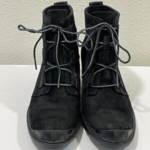 SOREL "Toronto" Suede Wedge Ankle Boot Waterproof Black Women Size 9/40